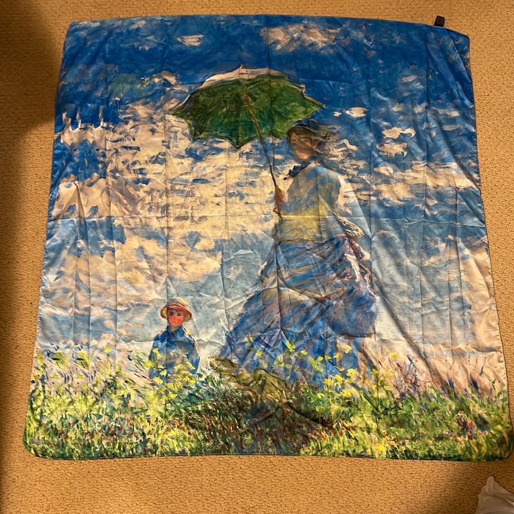 Scarf with painting from France
